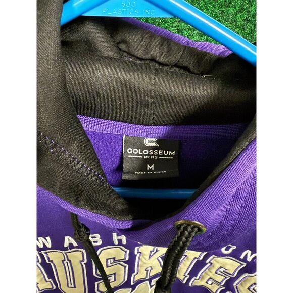 Nike University Washington Purple & Black Hoodie Sweatshirt Unisex SZ M Unisex - Picture 3 of 6